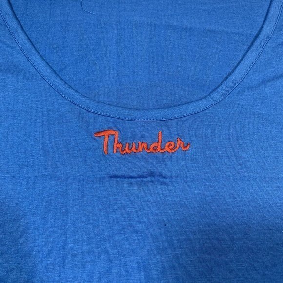 OKC Oklahoma City Thunder Top Women’s Size M G-III 4Her‎ by Carl Banks Blue NBA - Picture 4 of 5